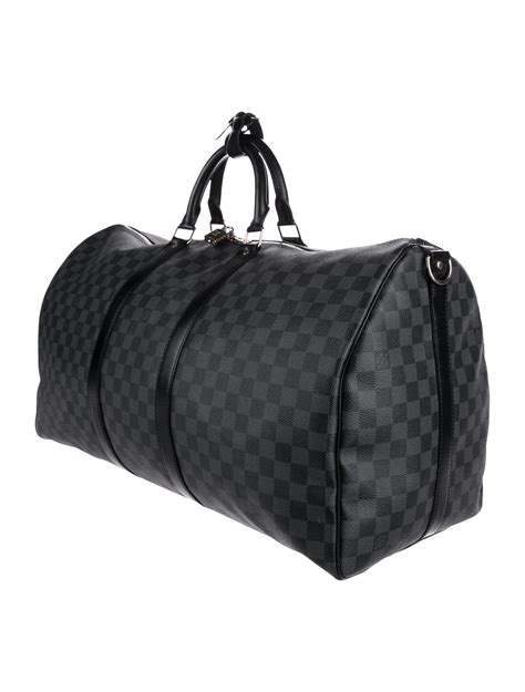 louis vuitton keepall bandouliere damier graphite 55 black graphite fake